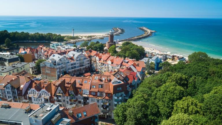 shutterstock_1497500936 Aerial view of Kolobrzeg - a beautiful city and spa on the Baltic Sea.jpg